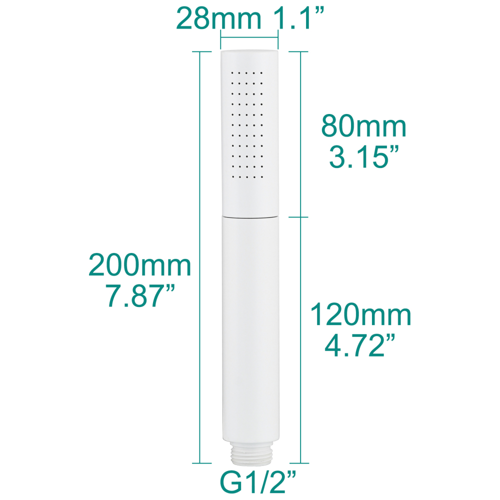 Tecmolog Brass Hand Held Shower Wand 2 Functions High Pressure Shower Head for Bathroom,Chrome,BS159