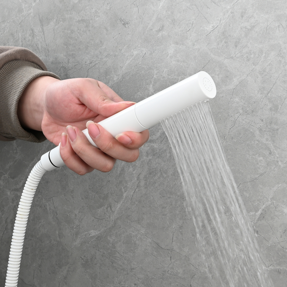 Tecmolog Brass Hand Held Shower Wand 2 Functions High Pressure Shower Head for Bathroom,Chrome,BS159