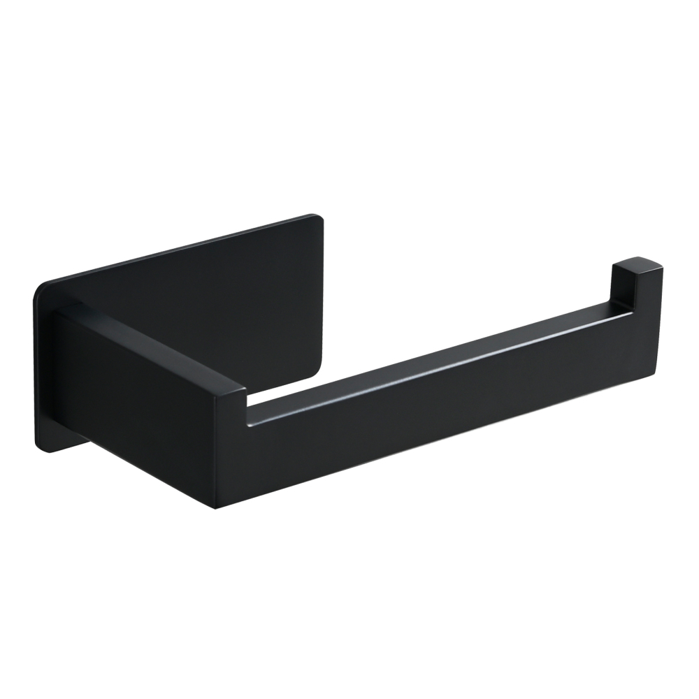 Tecmolog 304 Stainless Steel Bathroom Roll Paper Holder,  Wall Mount Adhesive Toilet Paper Holder, Brushed Nickel/Rectangle/Black/Golden