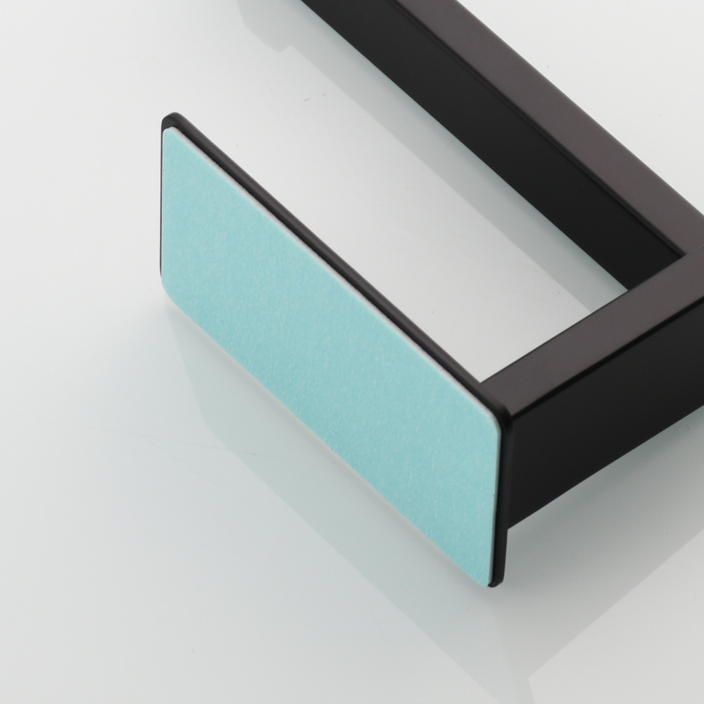 Tecmolog 304 Stainless Steel Bathroom Roll Paper Holder,  Wall Mount Adhesive Toilet Paper Holder, Brushed Nickel/Rectangle/Black/Golden