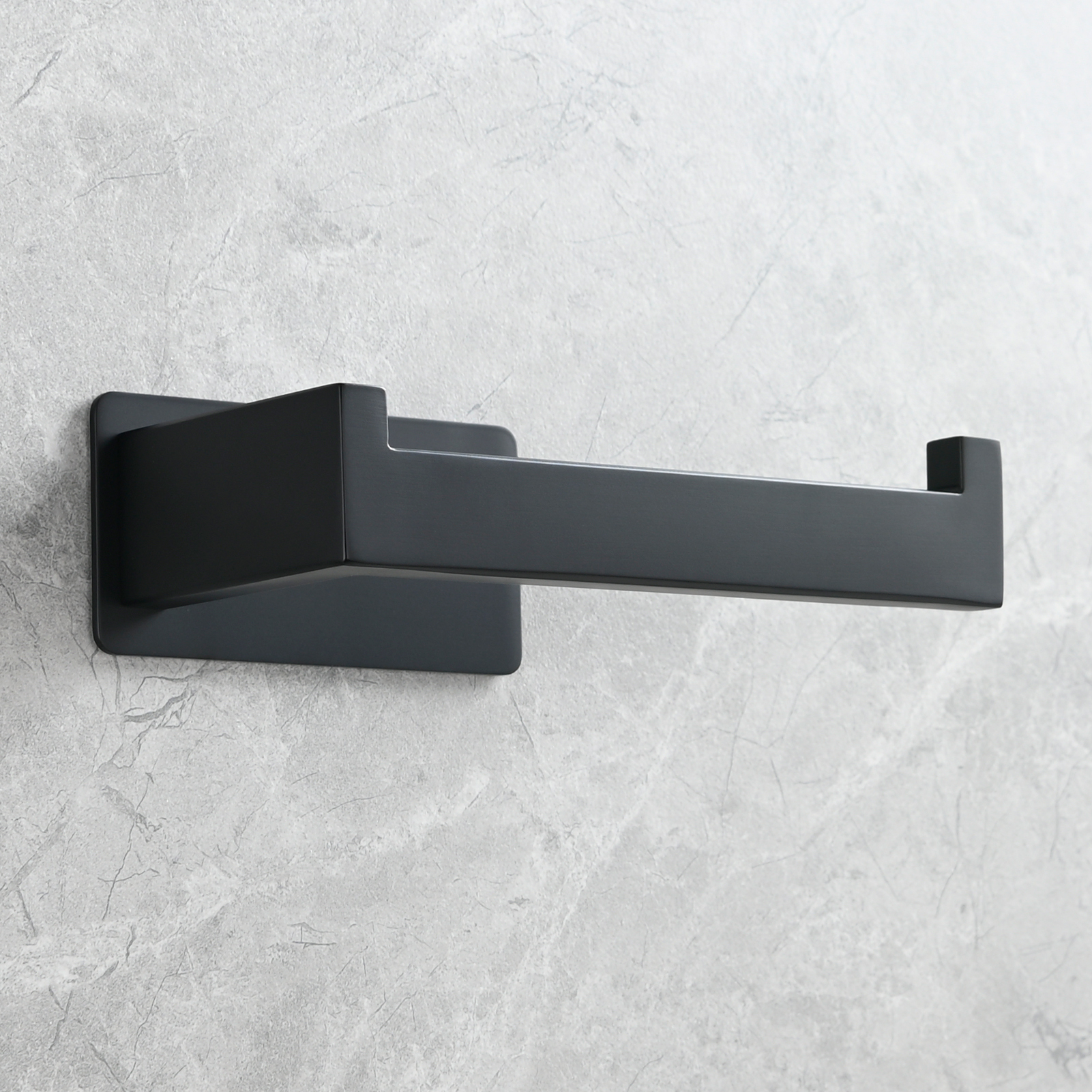 Tecmolog 304 Stainless Steel Bathroom Roll Paper Holder,  Wall Mount Adhesive Toilet Paper Holder, Brushed Nickel/Rectangle/Black/Golden