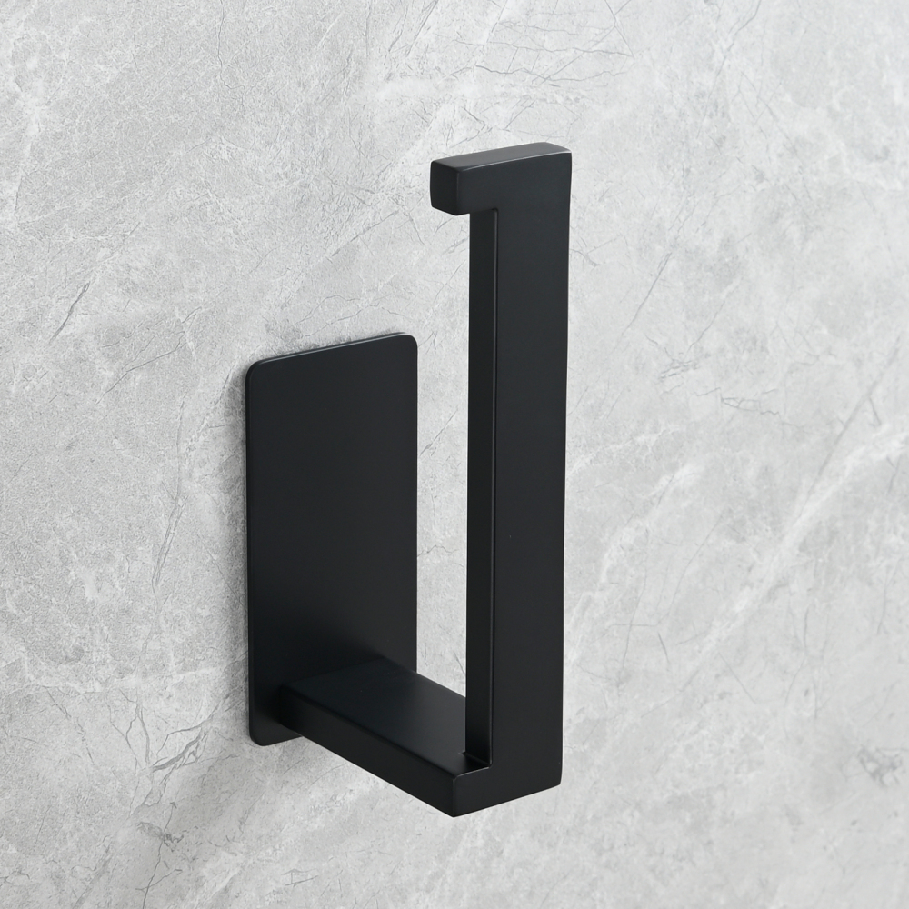 Tecmolog 304 Stainless Steel Bathroom Roll Paper Holder,  Wall Mount Adhesive Toilet Paper Holder, Brushed Nickel/Rectangle/Black/Golden