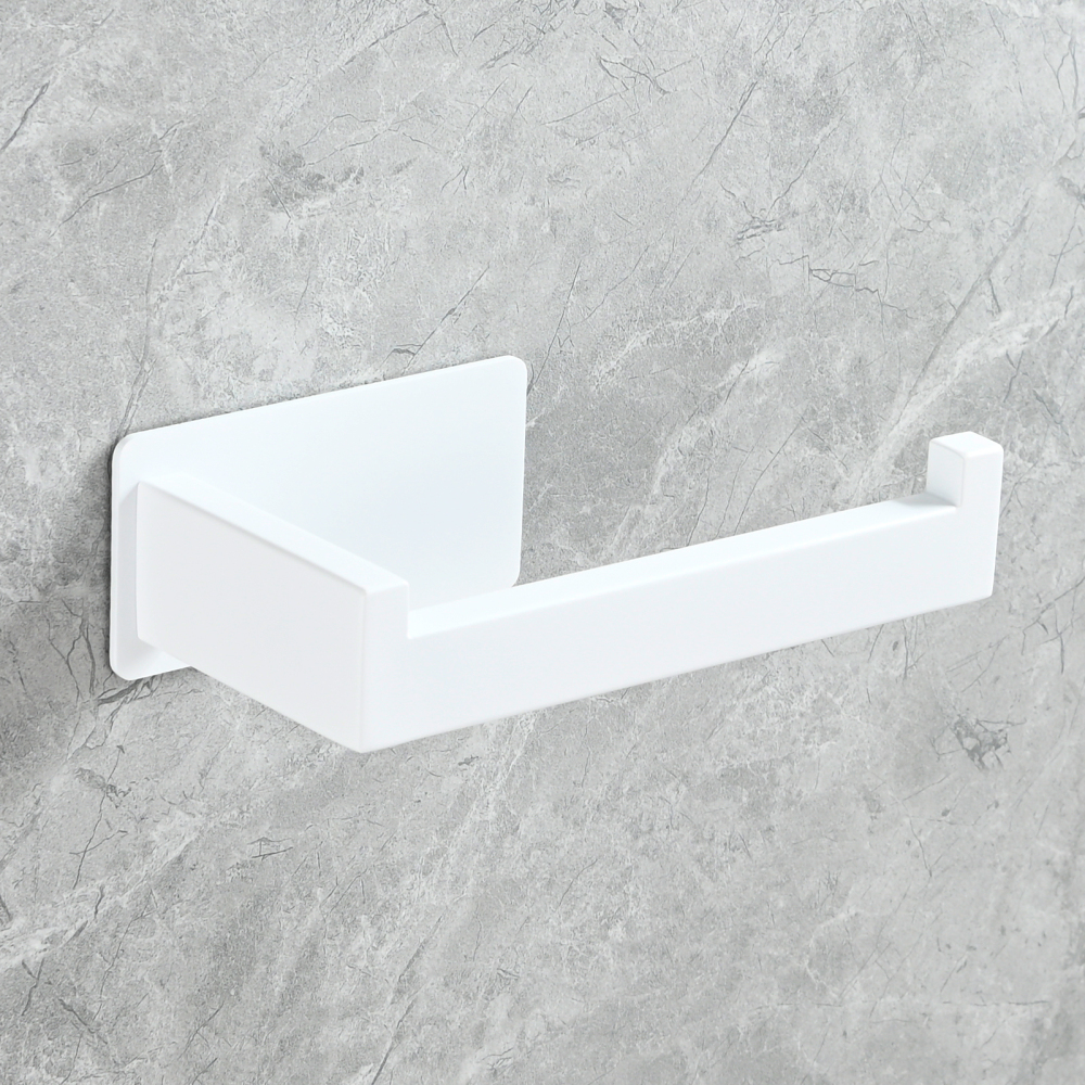 Tecmolog 304 Stainless Steel Bathroom Roll Paper Holder,  Wall Mount Adhesive Toilet Paper Holder, Brushed Nickel/Rectangle/Black/Golden