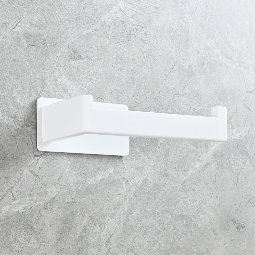 Tecmolog 304 Stainless Steel Bathroom Roll Paper Holder,  Wall Mount Adhesive Toilet Paper Holder, Brushed Nickel/Rectangle/Black/Golden