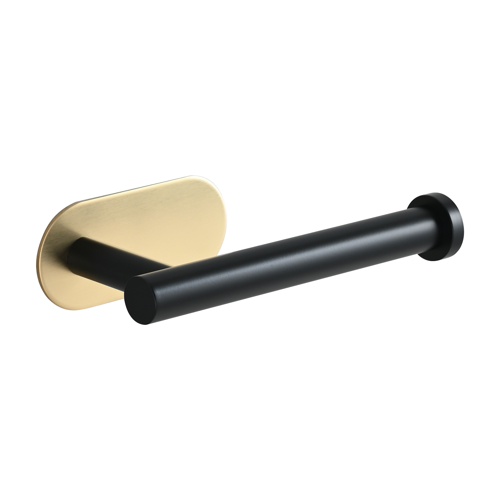 Tecmolog 304 Stainless Steel Bathroom Roll Paper Holder,  Wall Mount Adhesive Toilet Paper Holder, Brushed Nickel/Rectangle/Black/Golden