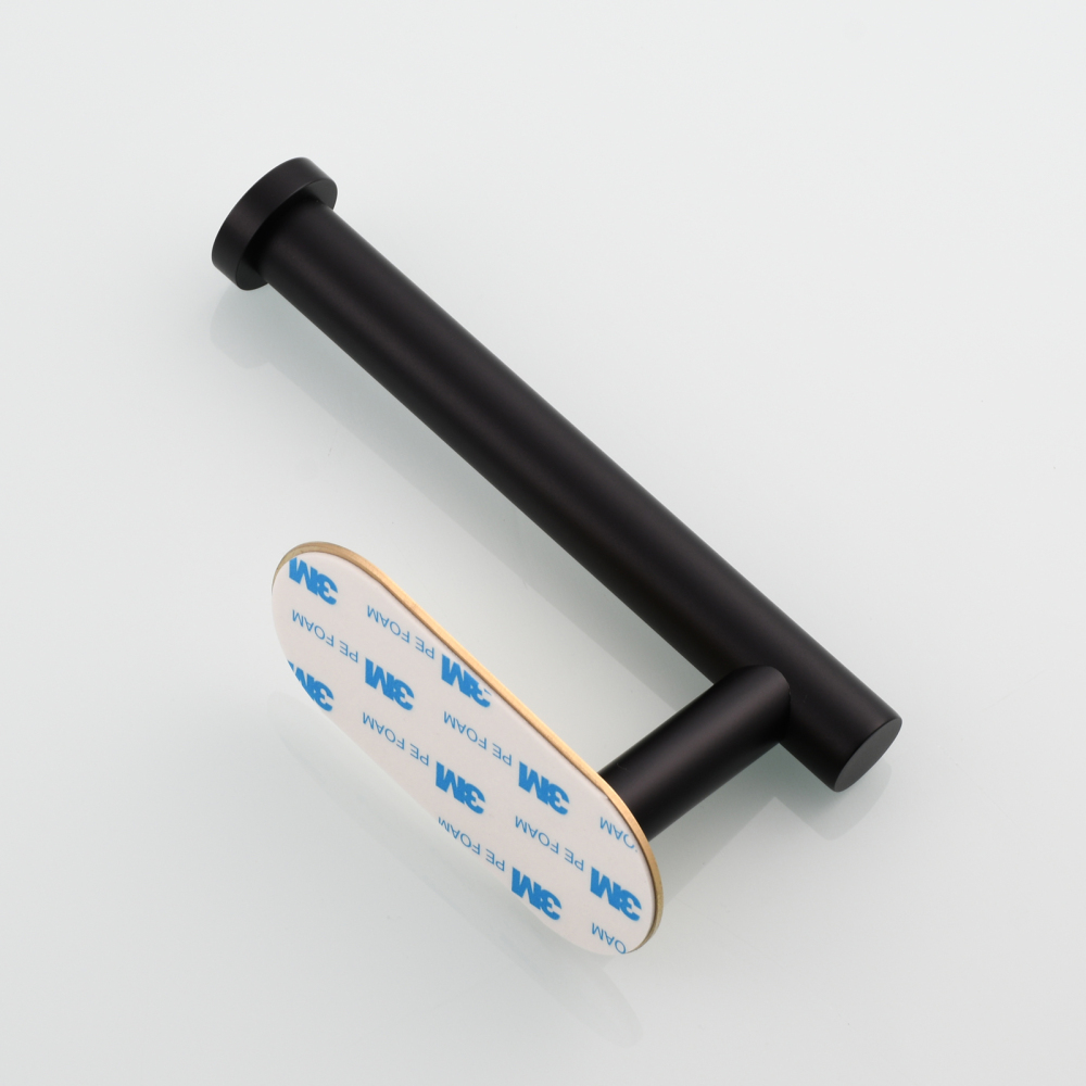 Tecmolog 304 Stainless Steel Bathroom Roll Paper Holder,  Wall Mount Adhesive Toilet Paper Holder, Brushed Nickel/Rectangle/Black/Golden