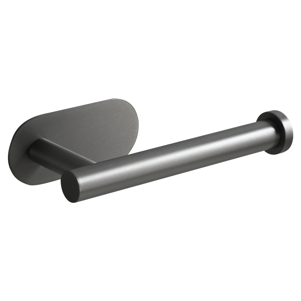 Tecmolog 304 Stainless Steel Bathroom Roll Paper Holder,  Wall Mount Adhesive Toilet Paper Holder, Brushed Nickel/Rectangle/Black/Golden