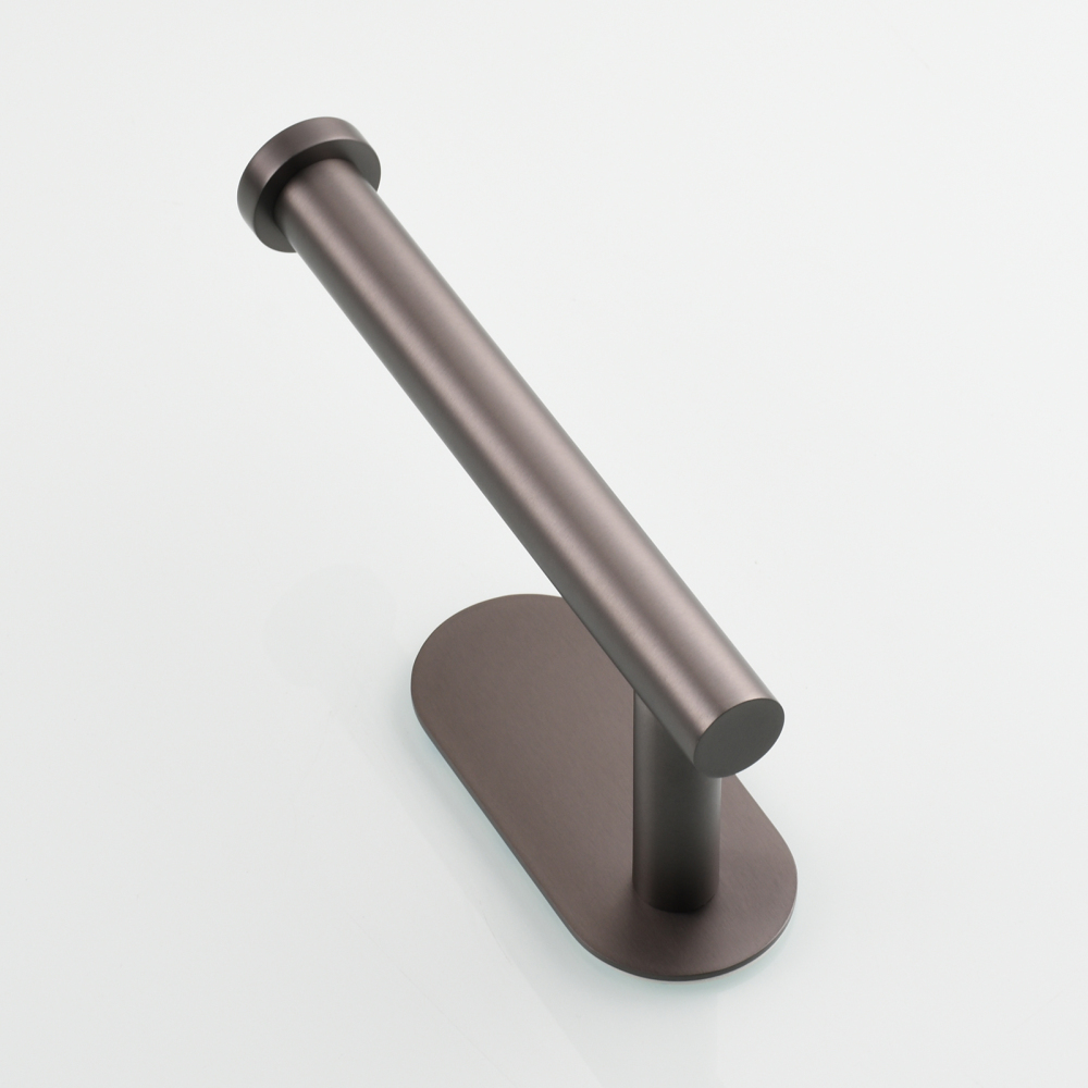 Tecmolog 304 Stainless Steel Bathroom Roll Paper Holder,  Wall Mount Adhesive Toilet Paper Holder, Brushed Nickel/Rectangle/Black/Golden