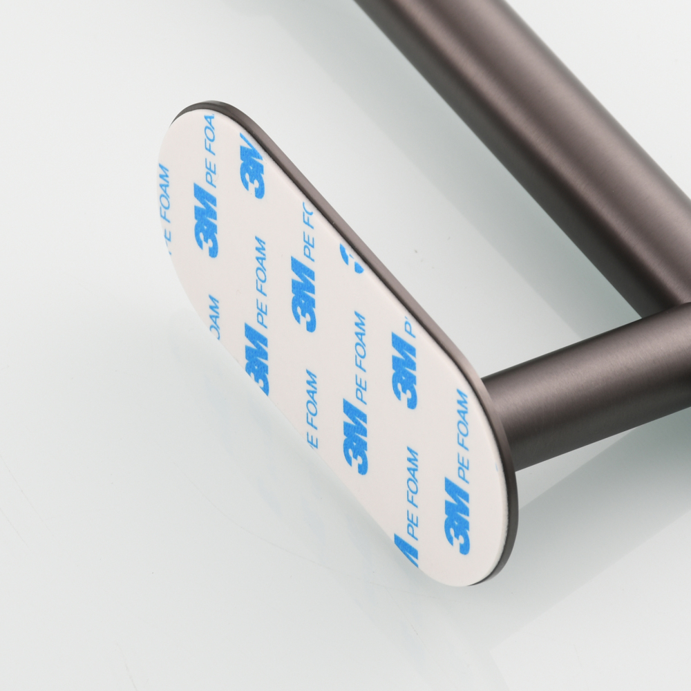 Tecmolog 304 Stainless Steel Bathroom Roll Paper Holder,  Wall Mount Adhesive Toilet Paper Holder, Brushed Nickel/Rectangle/Black/Golden