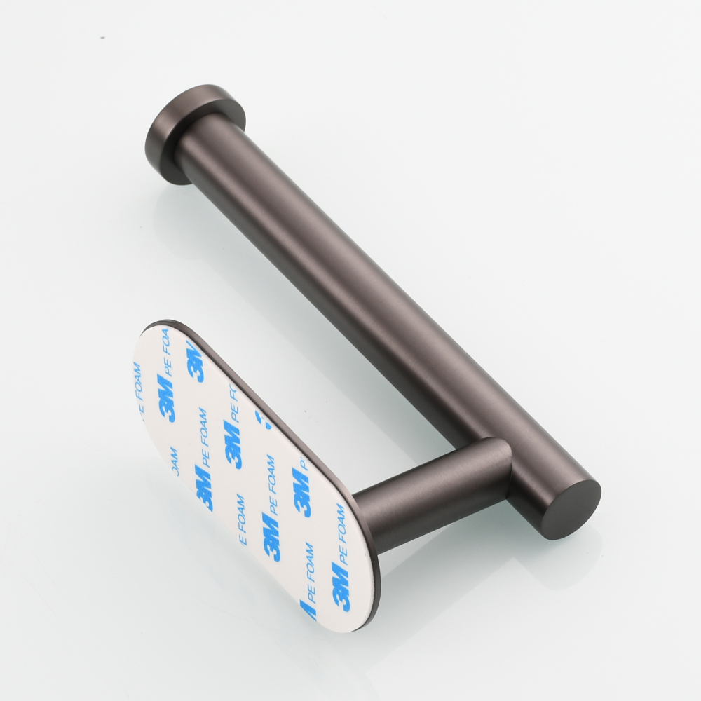 Tecmolog 304 Stainless Steel Bathroom Roll Paper Holder,  Wall Mount Adhesive Toilet Paper Holder, Brushed Nickel/Rectangle/Black/Golden