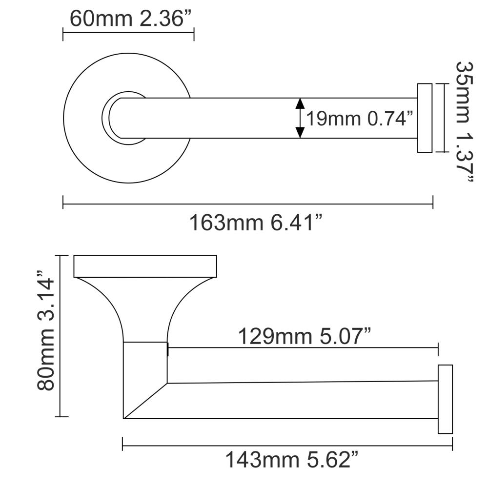Tecmolog Stainless Steel Toilet Paper Holders Bathroom Toilet Paper Wall Mount Roll Holder
