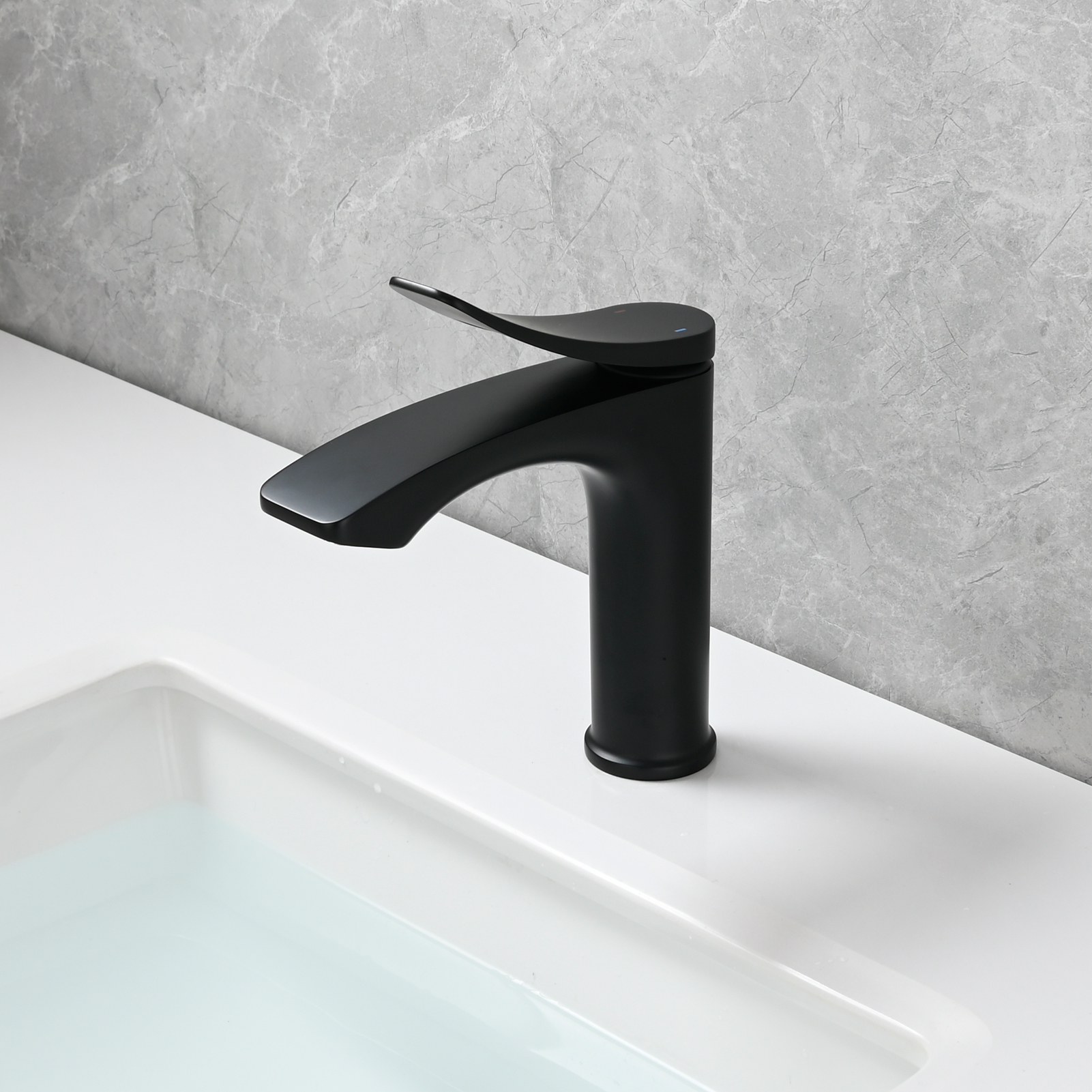 Tecmolog Basin Faucet Single Hole Bathroom Faucet Single Handle Basin Mixer Tap