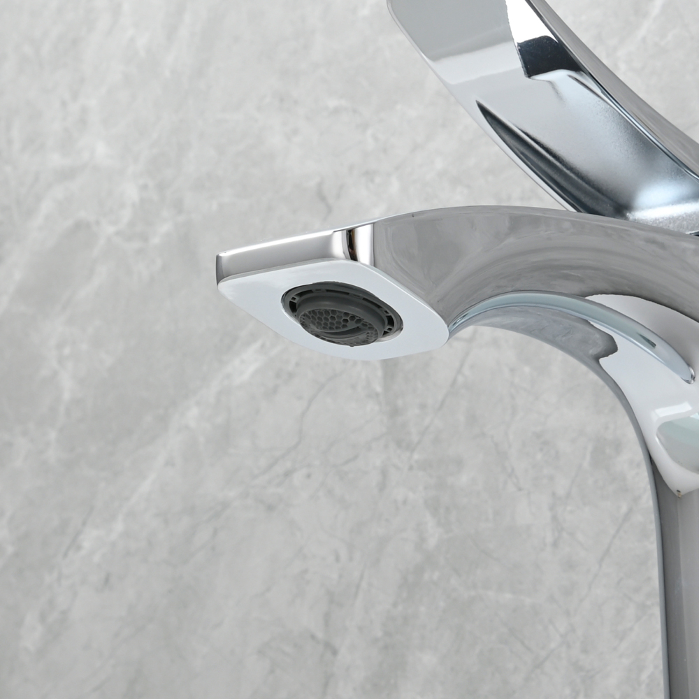 Tecmolog Basin Faucet Single Hole Bathroom Faucet Single Handle Basin Mixer Tap