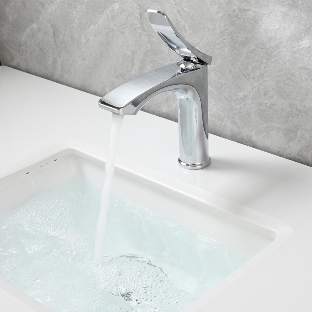 Tecmolog Basin Faucet Single Hole Bathroom Faucet Single Handle Basin Mixer Tap