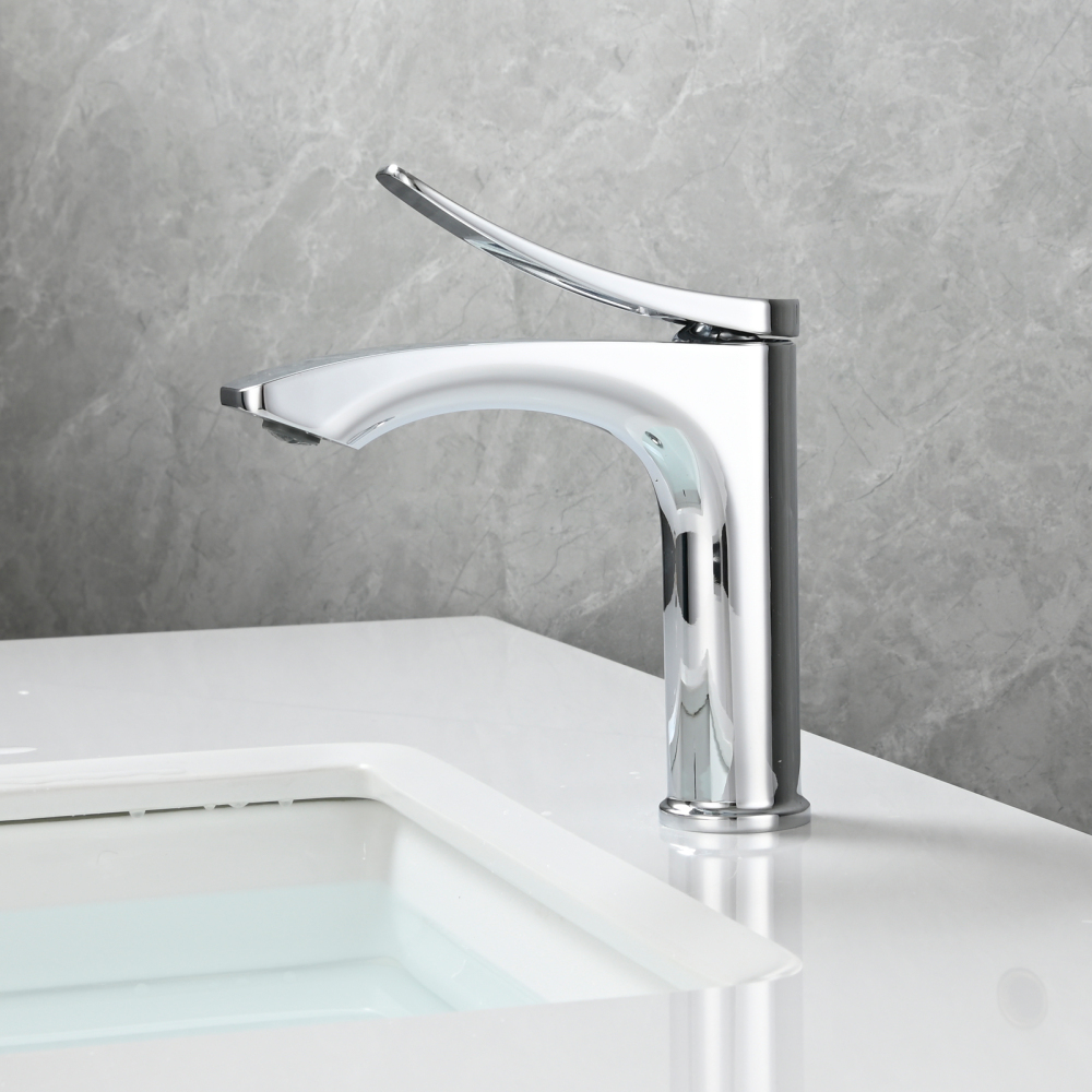 Tecmolog Basin Faucet Single Hole Bathroom Faucet Single Handle Basin Mixer Tap
