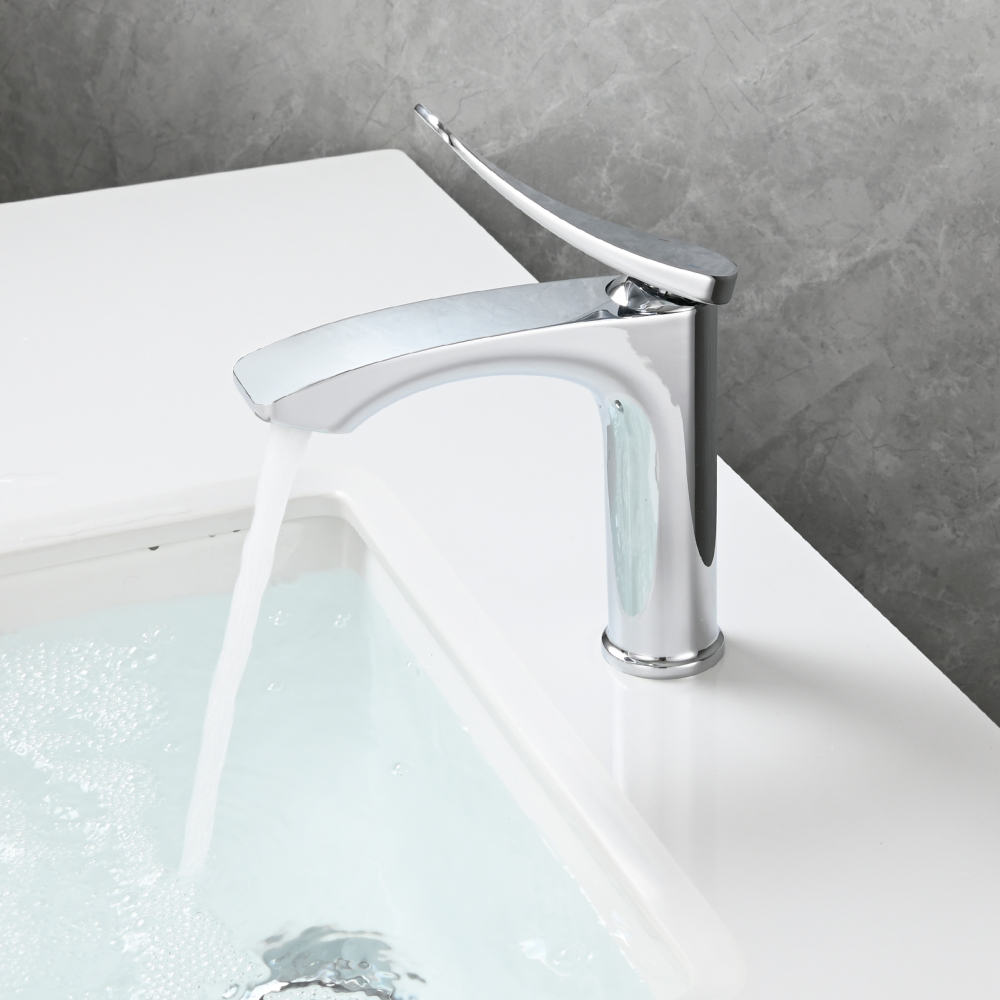 Tecmolog Basin Faucet Single Hole Bathroom Faucet Single Handle Basin Mixer Tap