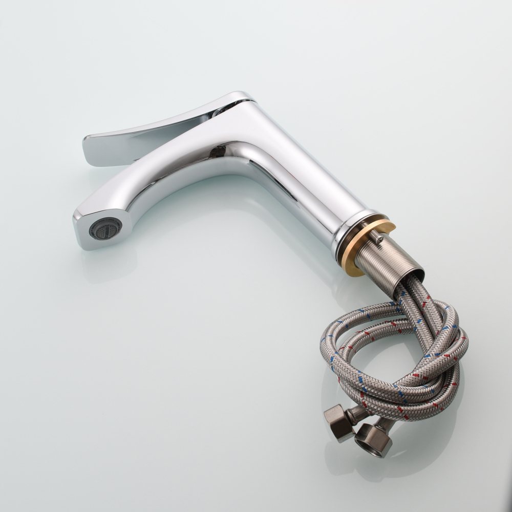 Tecmolog Basin Faucet Single Hole Bathroom Faucet Single Handle Basin Mixer Tap