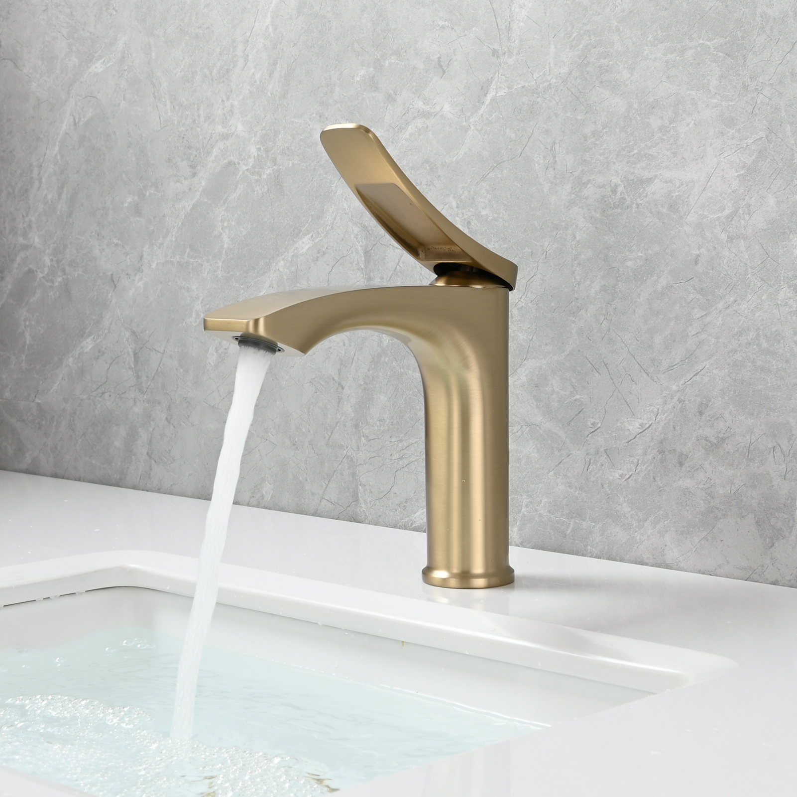 Tecmolog Basin Faucet Single Hole Bathroom Faucet Single Handle Basin Mixer Tap