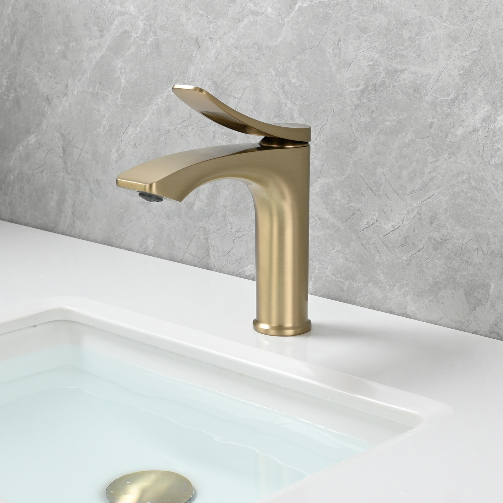 Tecmolog Basin Faucet Single Hole Bathroom Faucet Single Handle Basin Mixer Tap