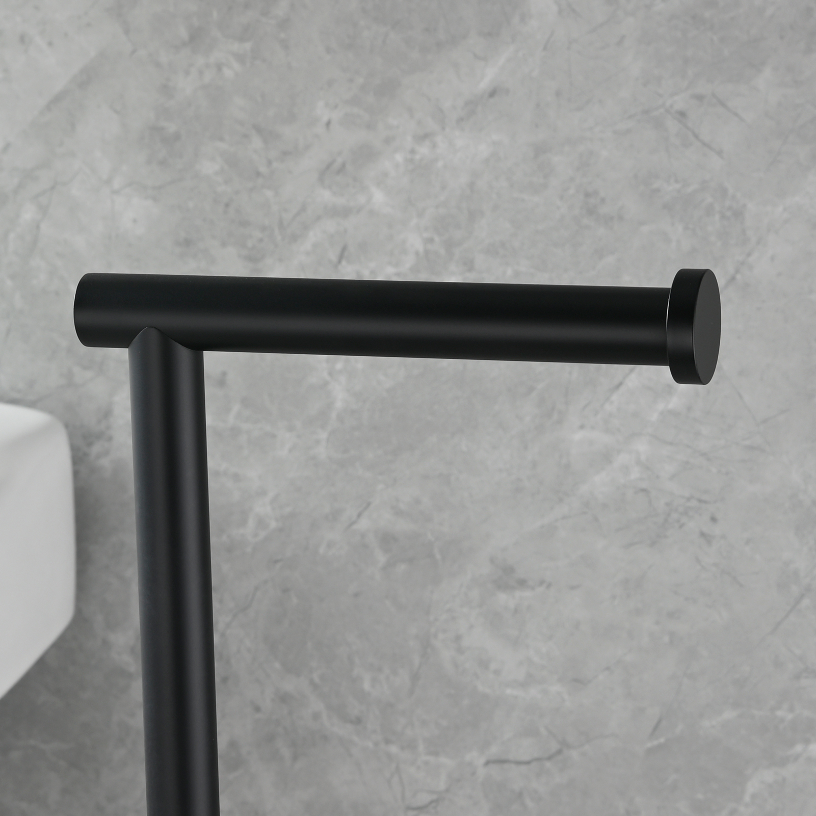 Tecmolog Standing Stainless Steel Paper Holder,Kitchen Towel Roll Paper Holder for Bathroom