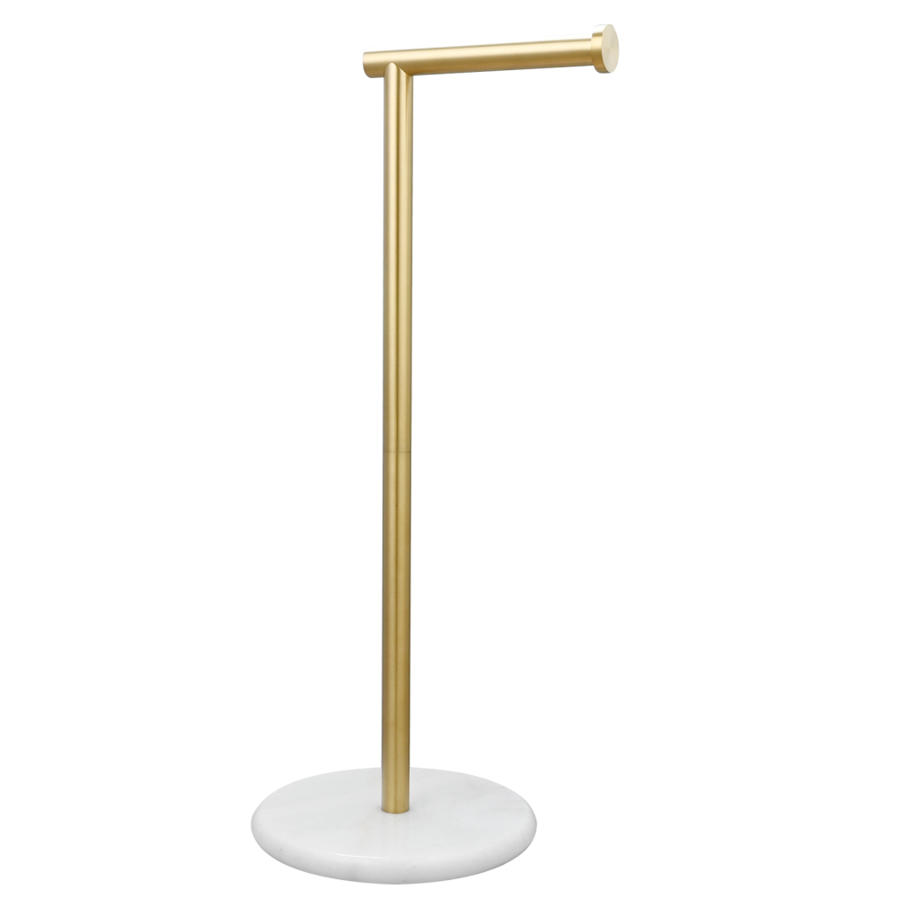 Tecmolog Standing Stainless Steel Paper Holder,Kitchen Towel Roll Paper Holder for Bathroom
