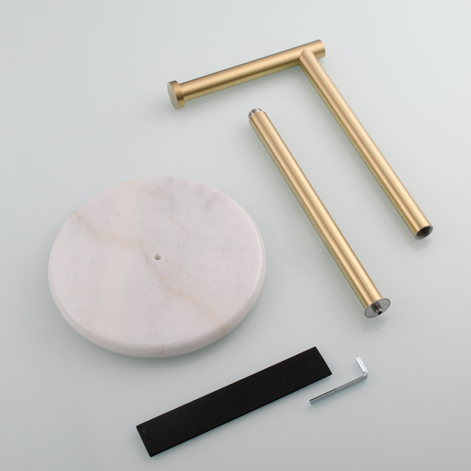 Tecmolog Standing Stainless Steel Paper Holder,Kitchen Towel Roll Paper Holder for Bathroom