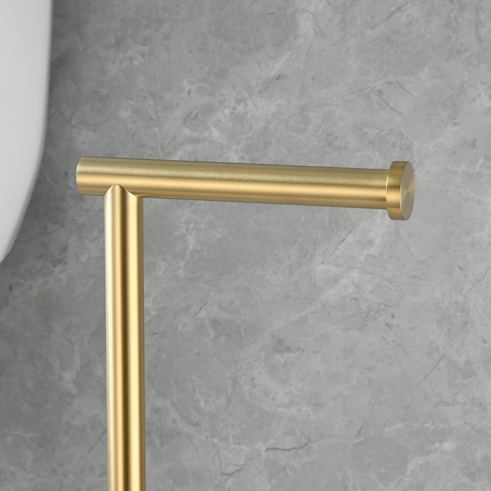 Tecmolog Standing Stainless Steel Paper Holder,Kitchen Towel Roll Paper Holder for Bathroom