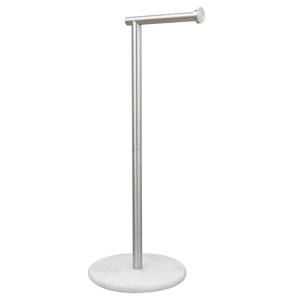 Tecmolog Standing Stainless Steel Paper Holder,Kitchen Towel Roll Paper Holder for Bathroom