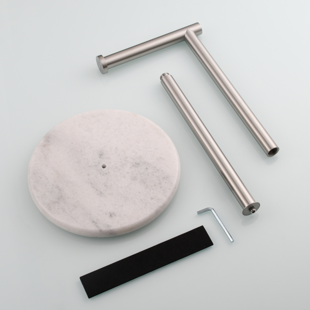 Tecmolog Standing Stainless Steel Paper Holder,Kitchen Towel Roll Paper Holder for Bathroom