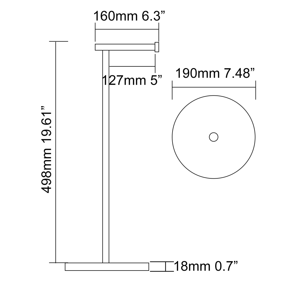 Tecmolog Standing Stainless Steel Paper Holder,Kitchen Towel Roll Paper Holder for Bathroom