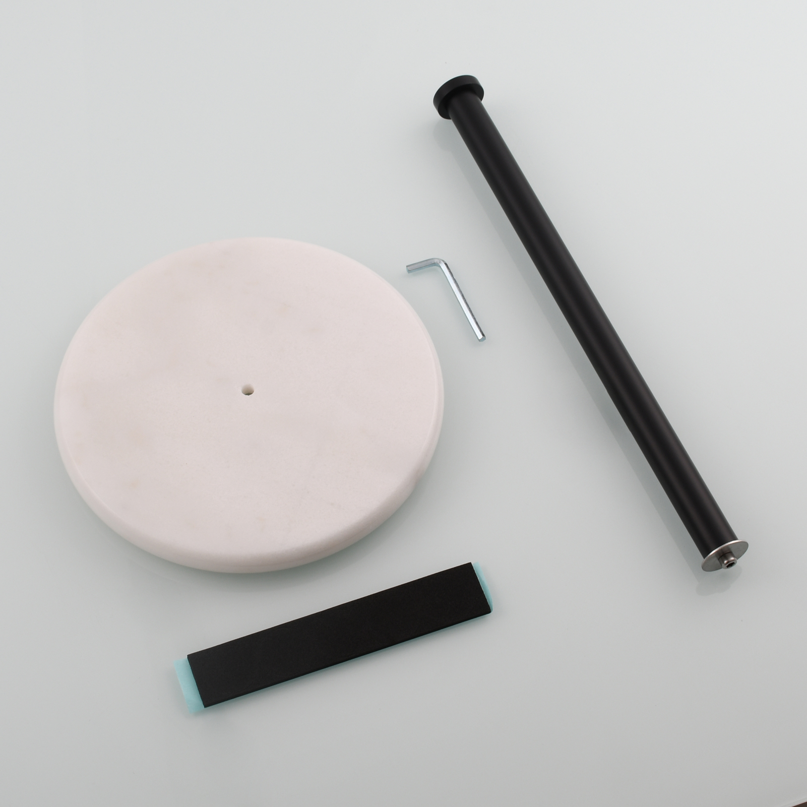 Tecmolog Stainless Steel Paper Towel Holder,Standing Paper Towel Roll Holder with Weighted Marble Base for Kitchen Bathroom
