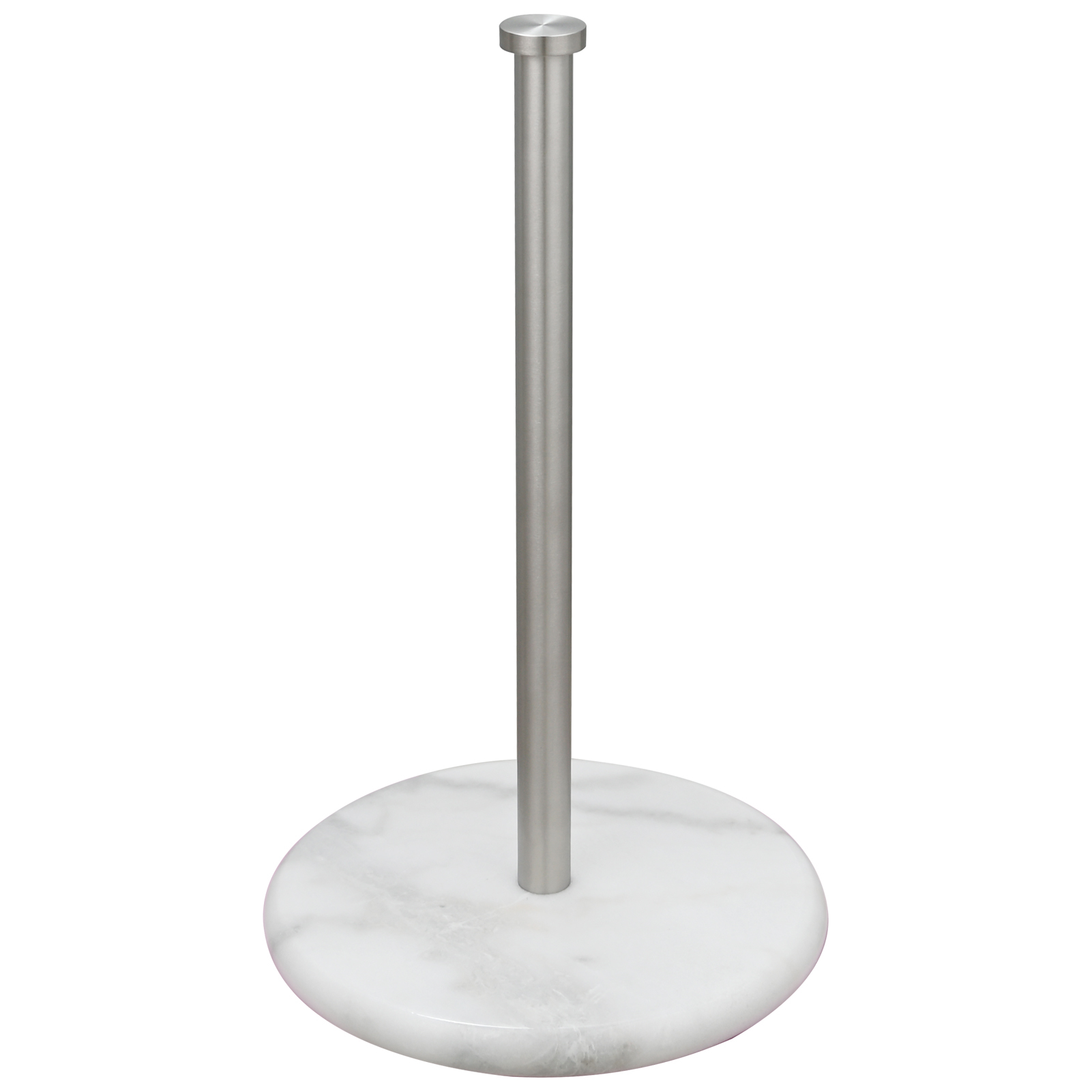 Tecmolog Stainless Steel Paper Towel Holder,Standing Paper Towel Roll Holder with Weighted Marble Base for Kitchen Bathroom