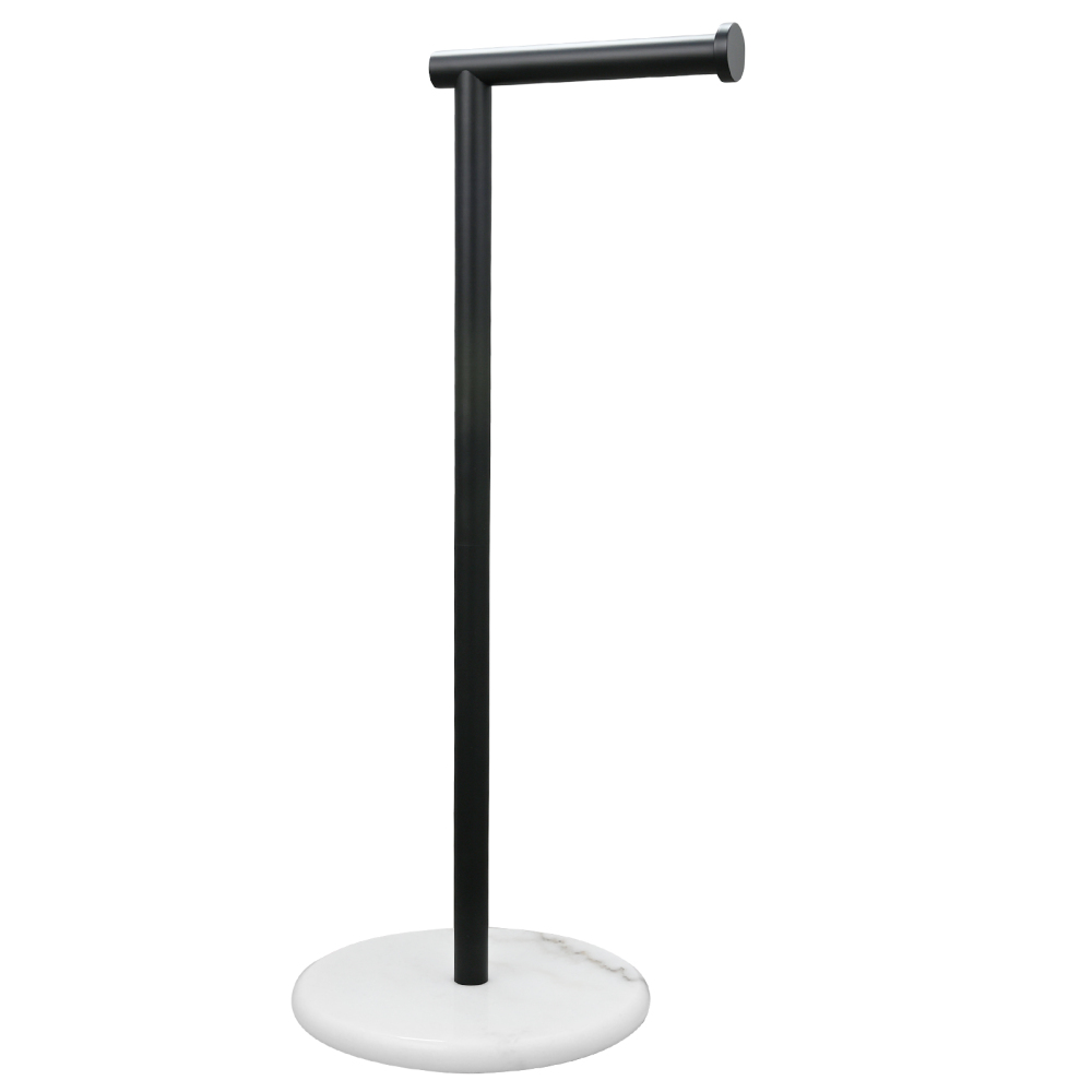 Tecmolog Standing Stainless Steel Paper Holder,Kitchen Towel Roll Paper Holder for Bathroom