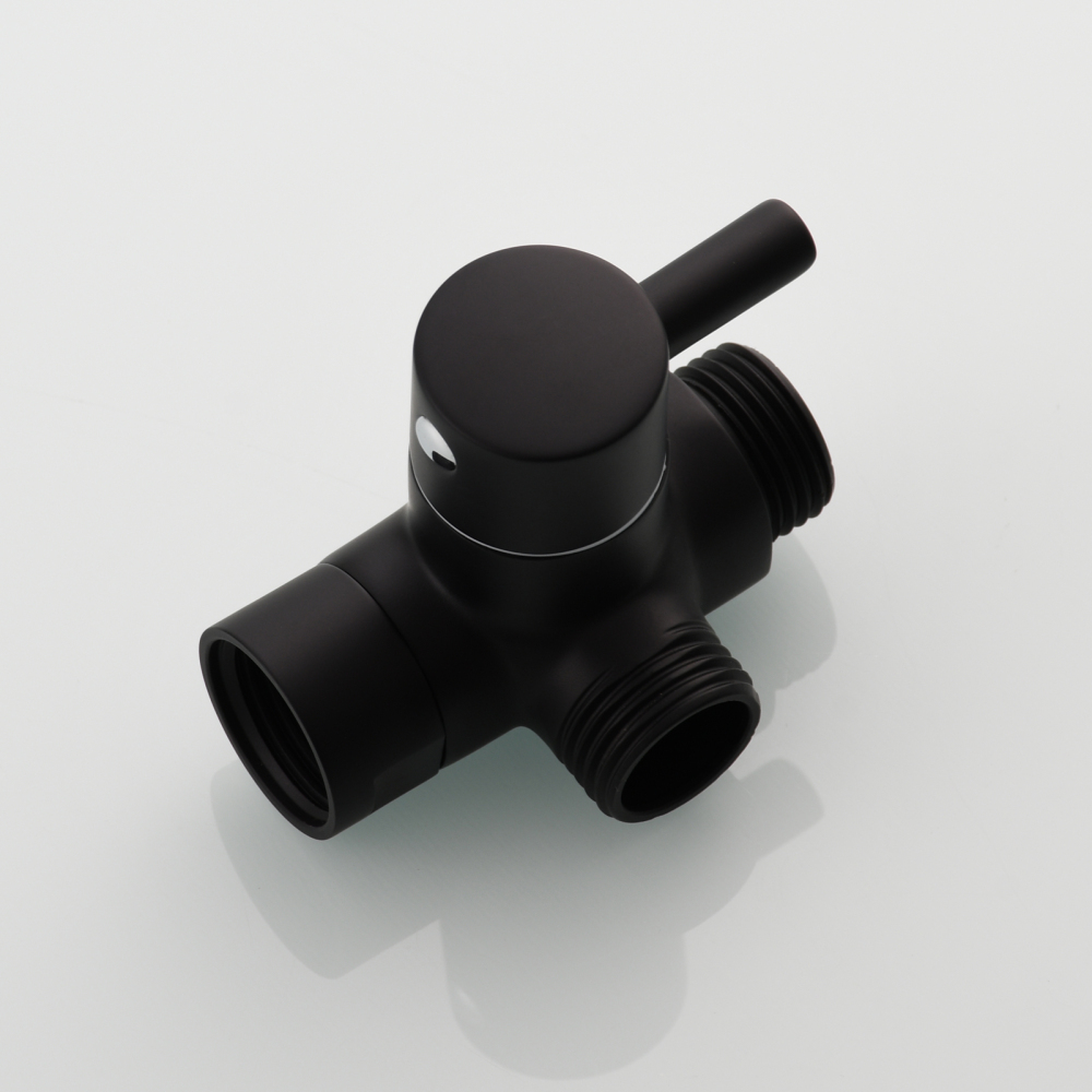 Tecmolog Shower Adapter Valve G1/2'', Brass Shower Arm Diverter for Handheld Shower and Fixed Shower Head, DSF007E/DSF007ENA/DSF007EB