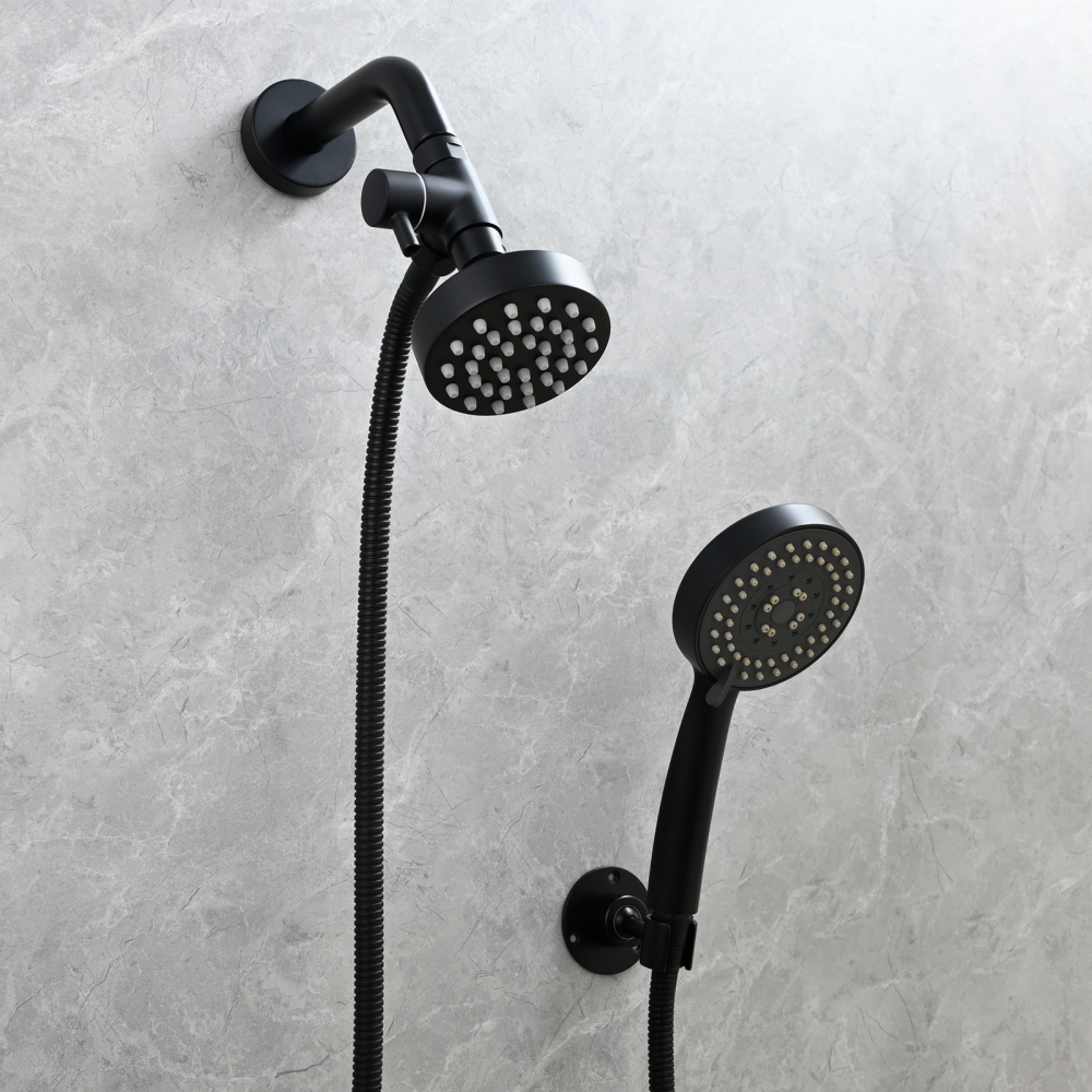 Tecmolog Shower Adapter Valve G1/2'', Brass Shower Arm Diverter for Handheld Shower and Fixed Shower Head, DSF007E/DSF007ENA/DSF007EB