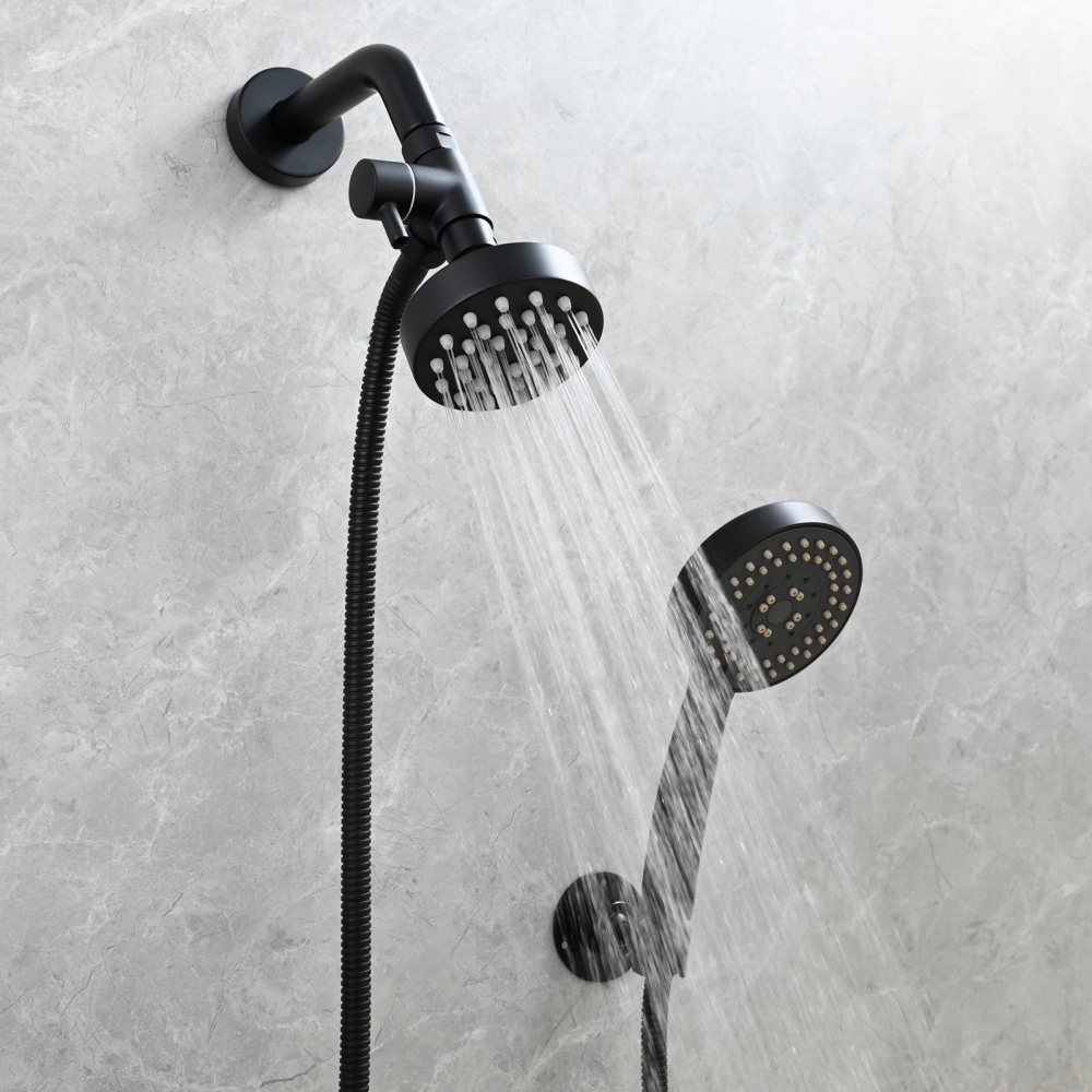 Tecmolog Shower Adapter Valve G1/2'', Brass Shower Arm Diverter for Handheld Shower and Fixed Shower Head, DSF007E/DSF007ENA/DSF007EB