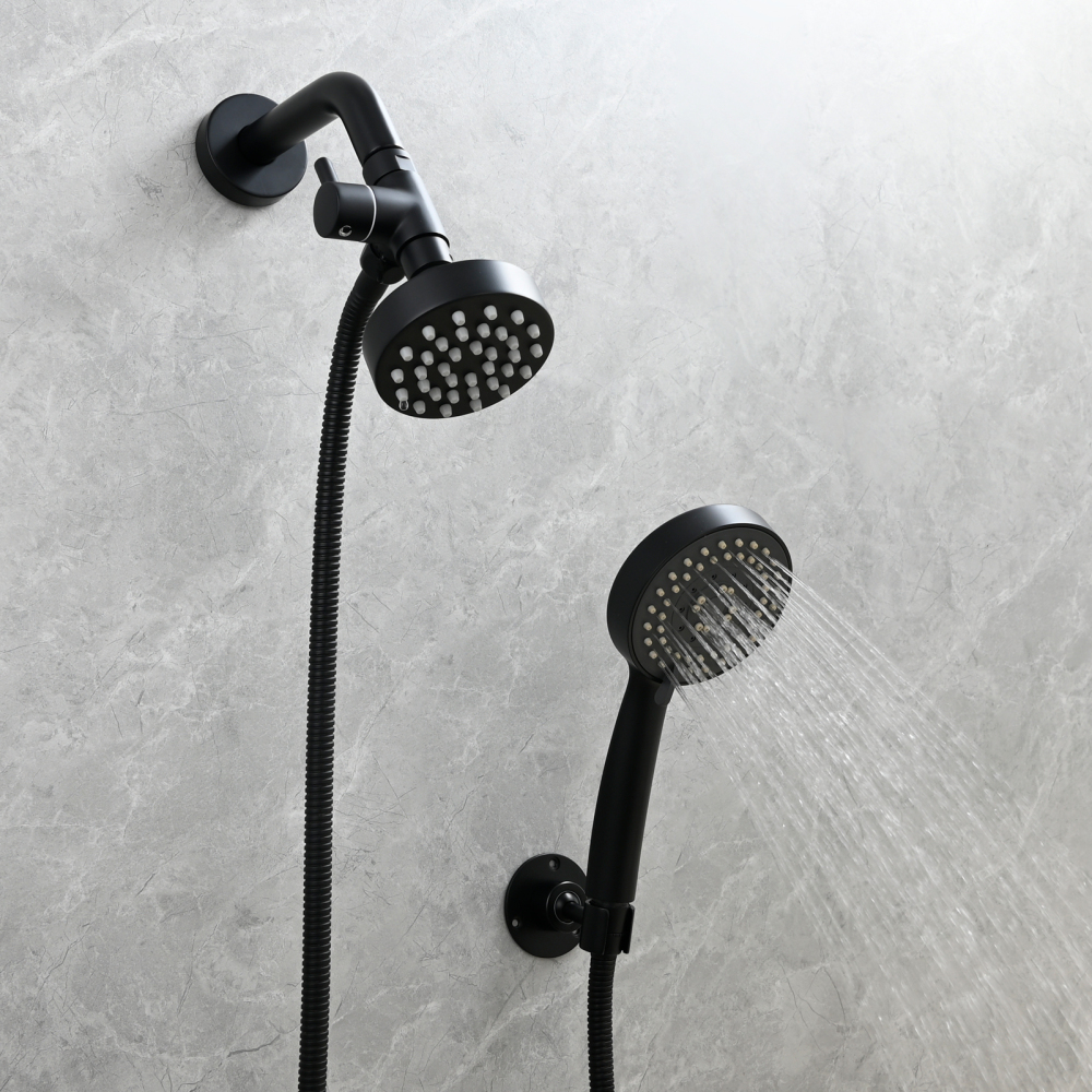 Tecmolog Shower Adapter Valve G1/2'', Brass Shower Arm Diverter for Handheld Shower and Fixed Shower Head, DSF007E/DSF007ENA/DSF007EB