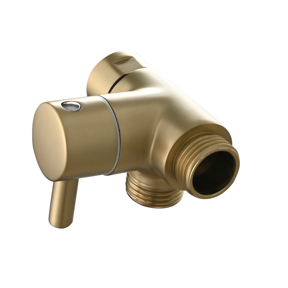 Tecmolog Shower Adapter Valve G1/2'', Brass Shower Arm Diverter for Handheld Shower and Fixed Shower Head, DSF007E/DSF007ENA/DSF007EB