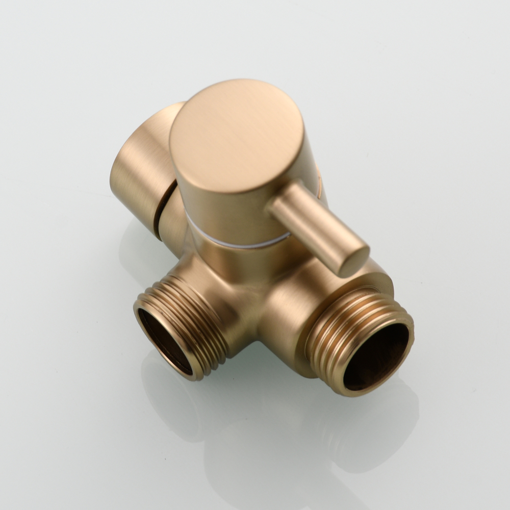 Tecmolog Shower Adapter Valve G1/2'', Brass Shower Arm Diverter for Handheld Shower and Fixed Shower Head, DSF007E/DSF007ENA/DSF007EB