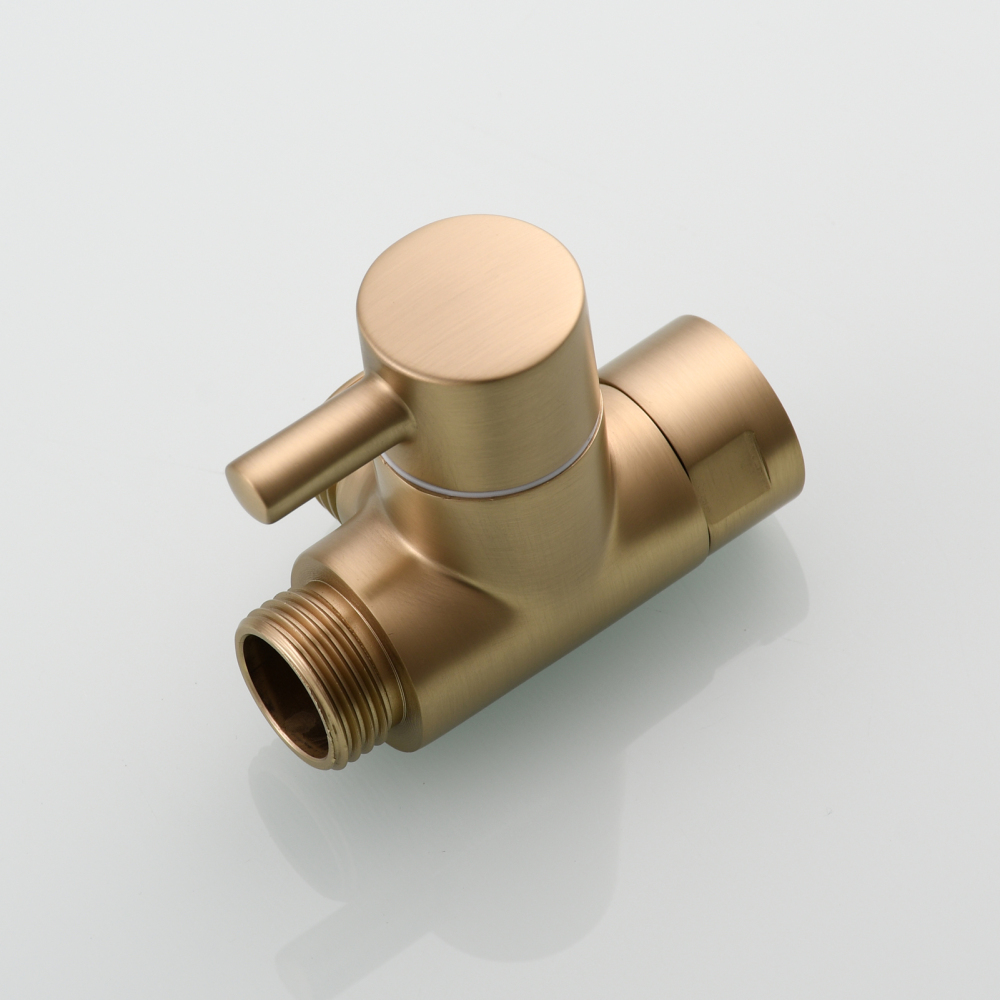 Tecmolog Shower Adapter Valve G1/2'', Brass Shower Arm Diverter for Handheld Shower and Fixed Shower Head, DSF007E/DSF007ENA/DSF007EB