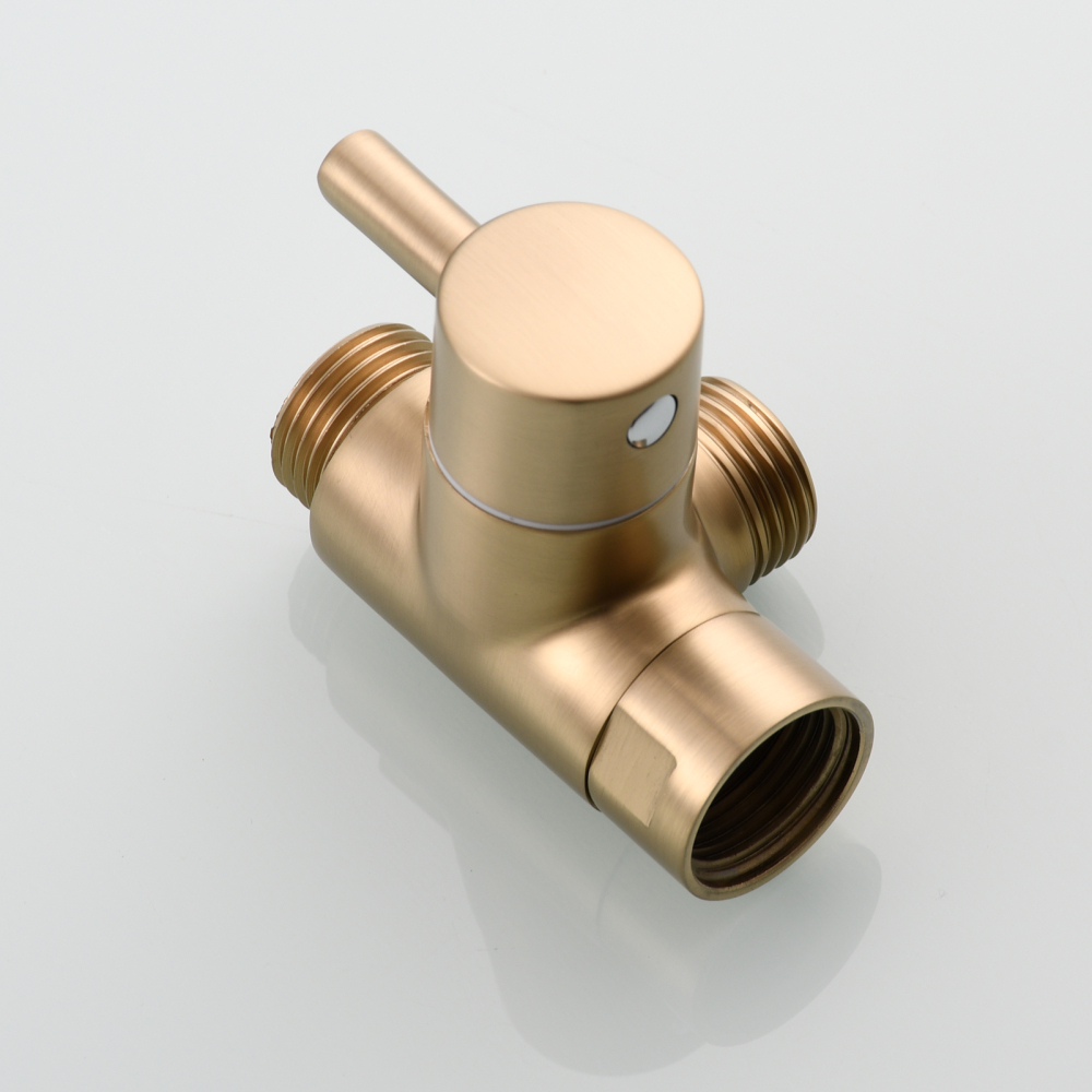 Tecmolog Shower Adapter Valve G1/2'', Brass Shower Arm Diverter for Handheld Shower and Fixed Shower Head, DSF007E/DSF007ENA/DSF007EB