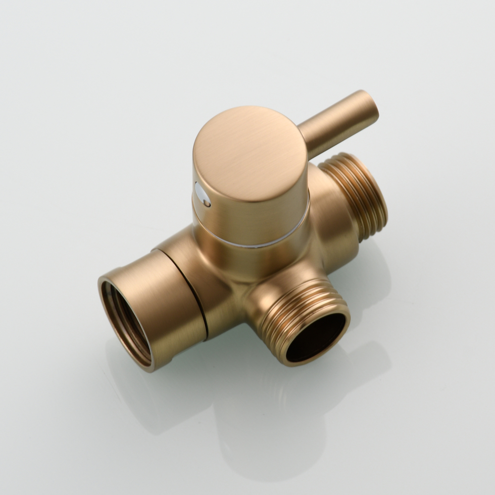 Tecmolog Shower Adapter Valve G1/2'', Brass Shower Arm Diverter for Handheld Shower and Fixed Shower Head, DSF007E/DSF007ENA/DSF007EB