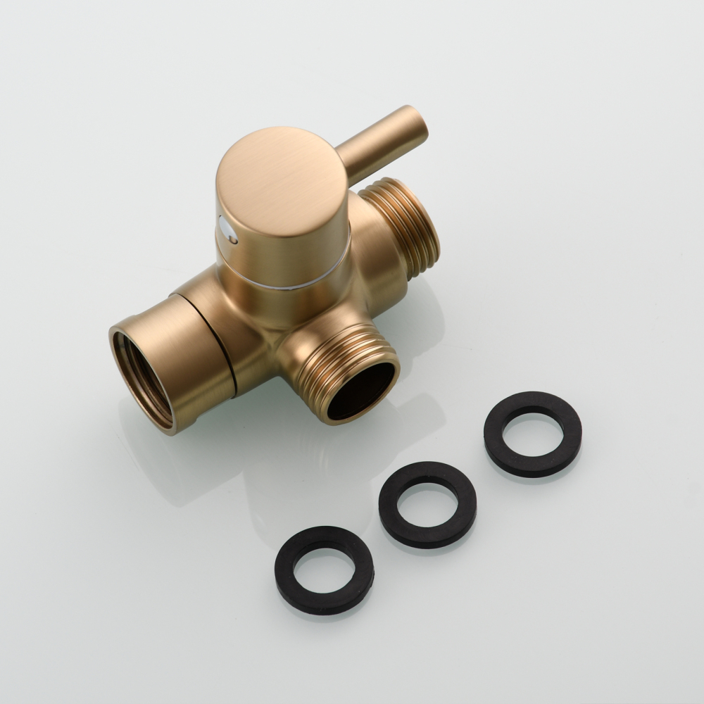 Tecmolog Shower Adapter Valve G1/2'', Brass Shower Arm Diverter for Handheld Shower and Fixed Shower Head, DSF007E/DSF007ENA/DSF007EB