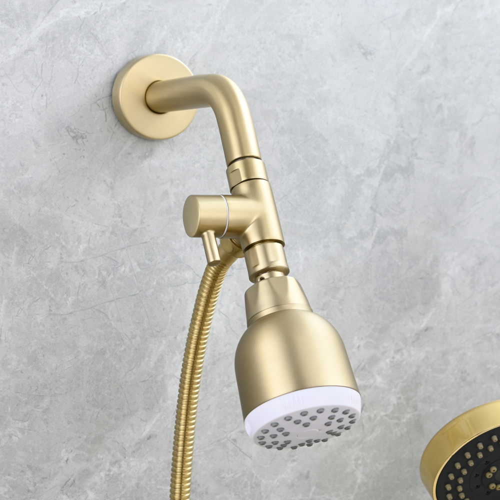 Tecmolog Shower Adapter Valve G1/2'', Brass Shower Arm Diverter for Handheld Shower and Fixed Shower Head, DSF007E/DSF007ENA/DSF007EB