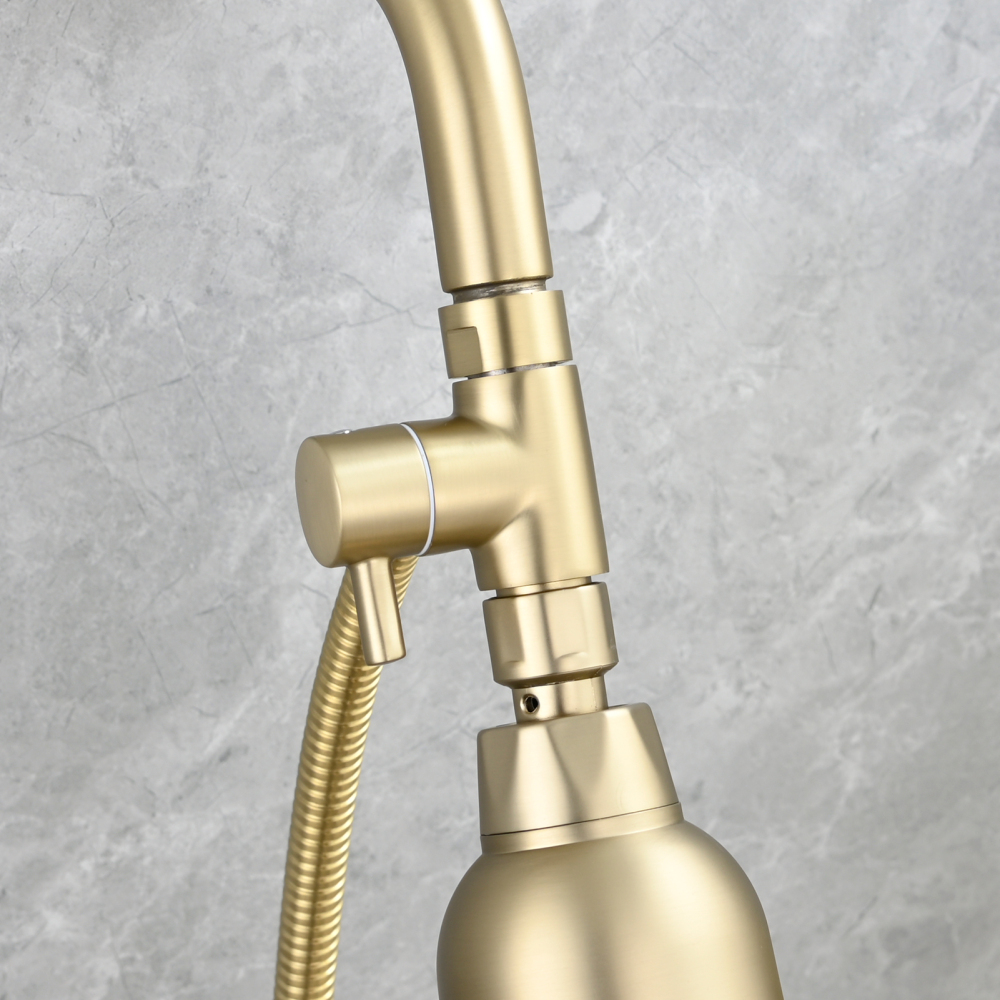 Tecmolog Shower Adapter Valve G1/2'', Brass Shower Arm Diverter for Handheld Shower and Fixed Shower Head, DSF007E/DSF007ENA/DSF007EB