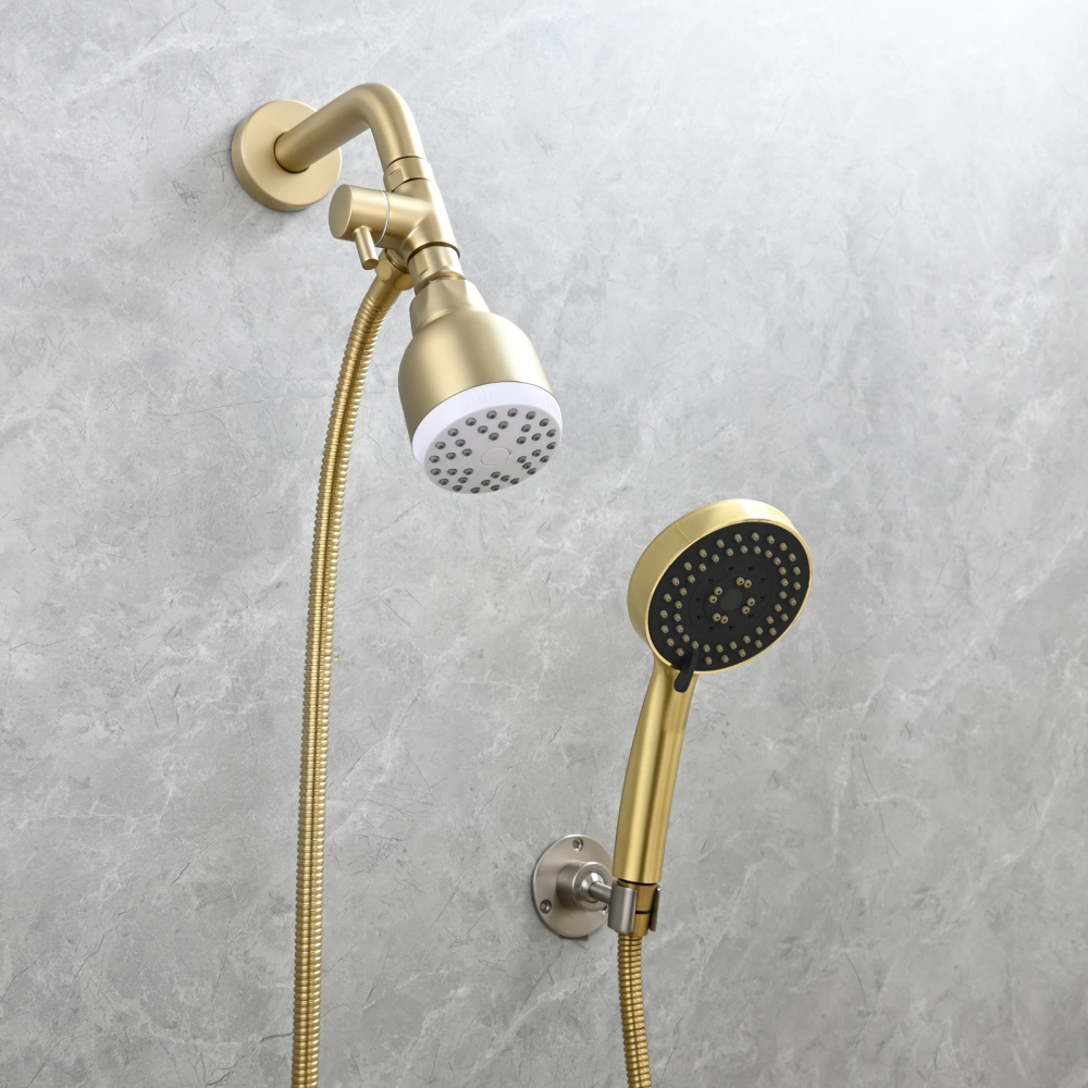 Tecmolog Shower Adapter Valve G1/2'', Brass Shower Arm Diverter for Handheld Shower and Fixed Shower Head, DSF007E/DSF007ENA/DSF007EB