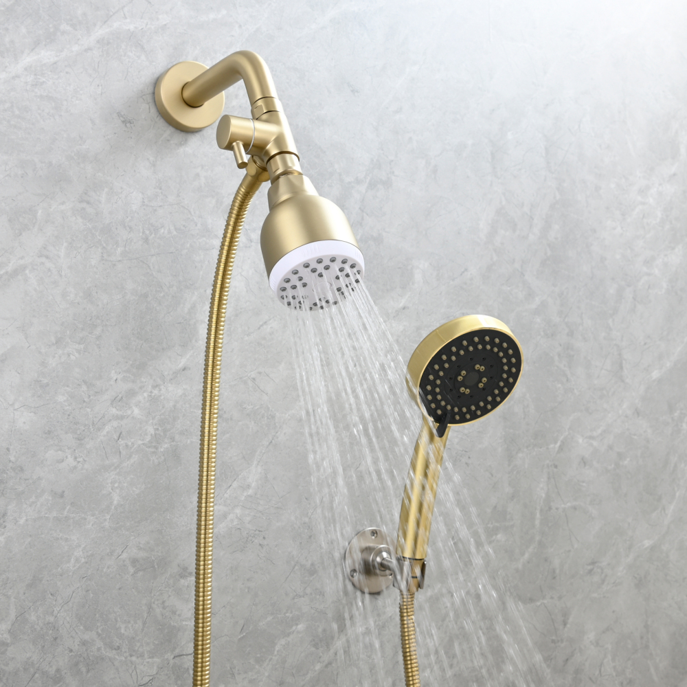 Tecmolog Shower Adapter Valve G1/2'', Brass Shower Arm Diverter for Handheld Shower and Fixed Shower Head, DSF007E/DSF007ENA/DSF007EB