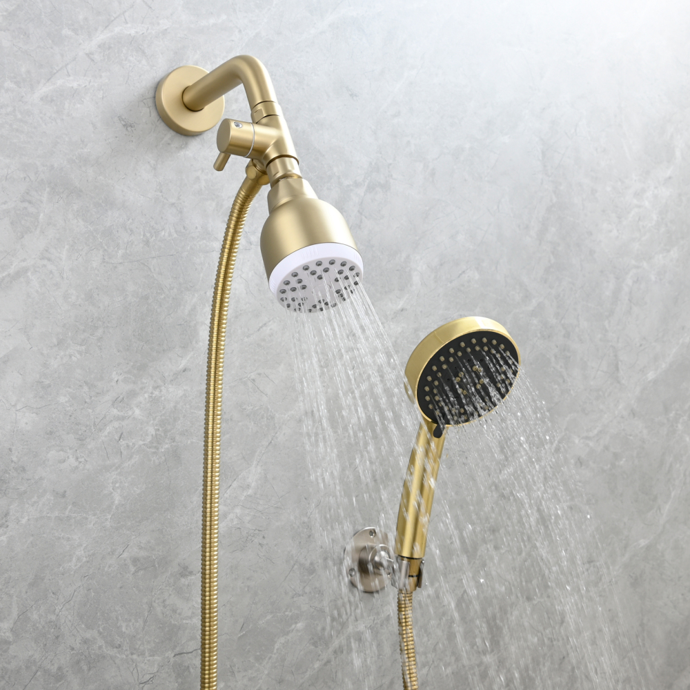 Tecmolog Shower Adapter Valve G1/2'', Brass Shower Arm Diverter for Handheld Shower and Fixed Shower Head, DSF007E/DSF007ENA/DSF007EB