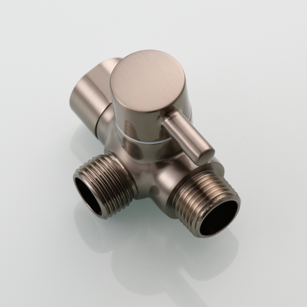 Tecmolog Shower Adapter Valve G1/2'', Brass Shower Arm Diverter for Handheld Shower and Fixed Shower Head, DSF007E/DSF007ENA/DSF007EB