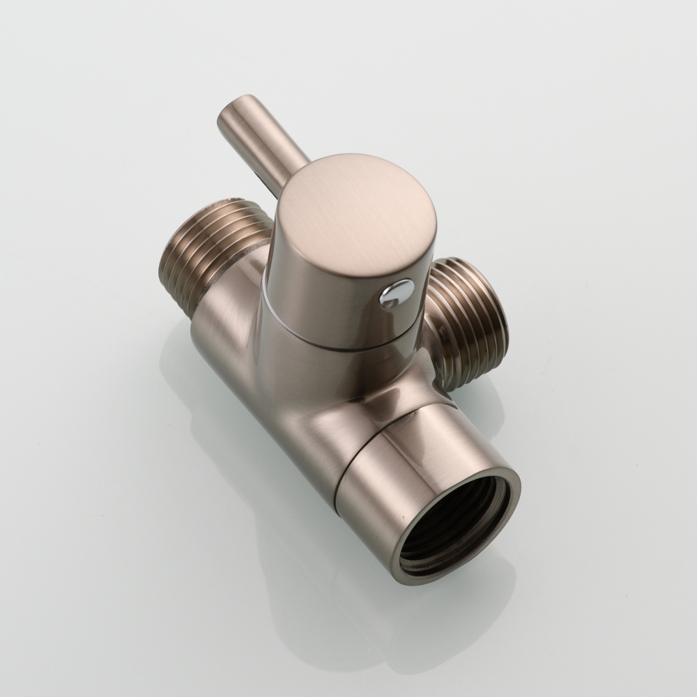 Tecmolog Shower Adapter Valve G1/2'', Brass Shower Arm Diverter for Handheld Shower and Fixed Shower Head, DSF007E/DSF007ENA/DSF007EB